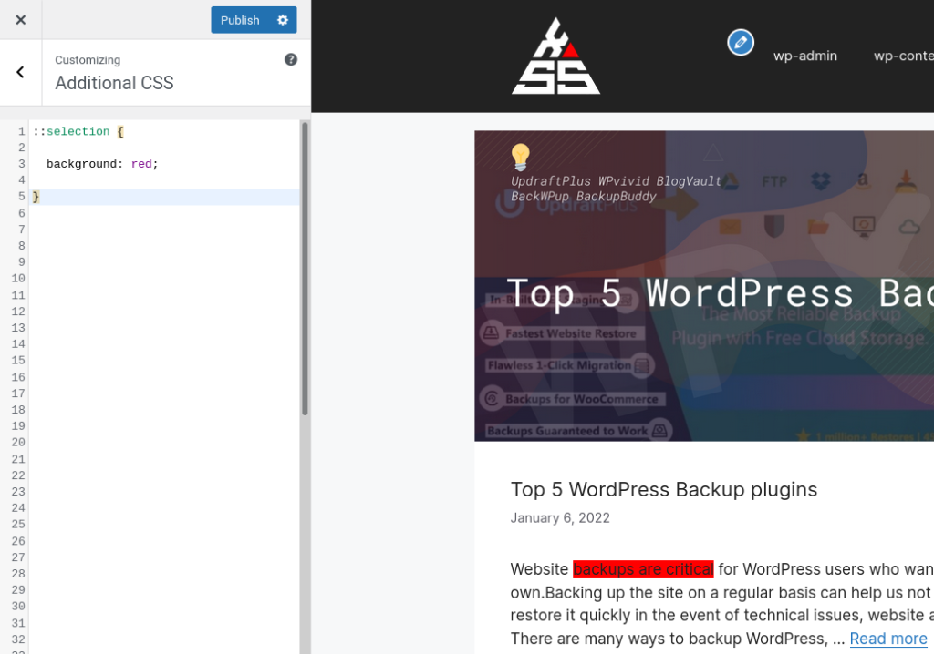 Change Text Highlight Color 🎨 in WordPress without any plugin image 22 1024x718 - Change Text Highlight Color 🎨 in WordPress without any plugin