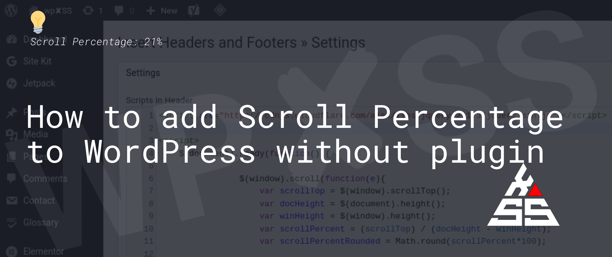 scroll percentage wordpress - How to add ð Scroll Percentage to WordPress without any plugin