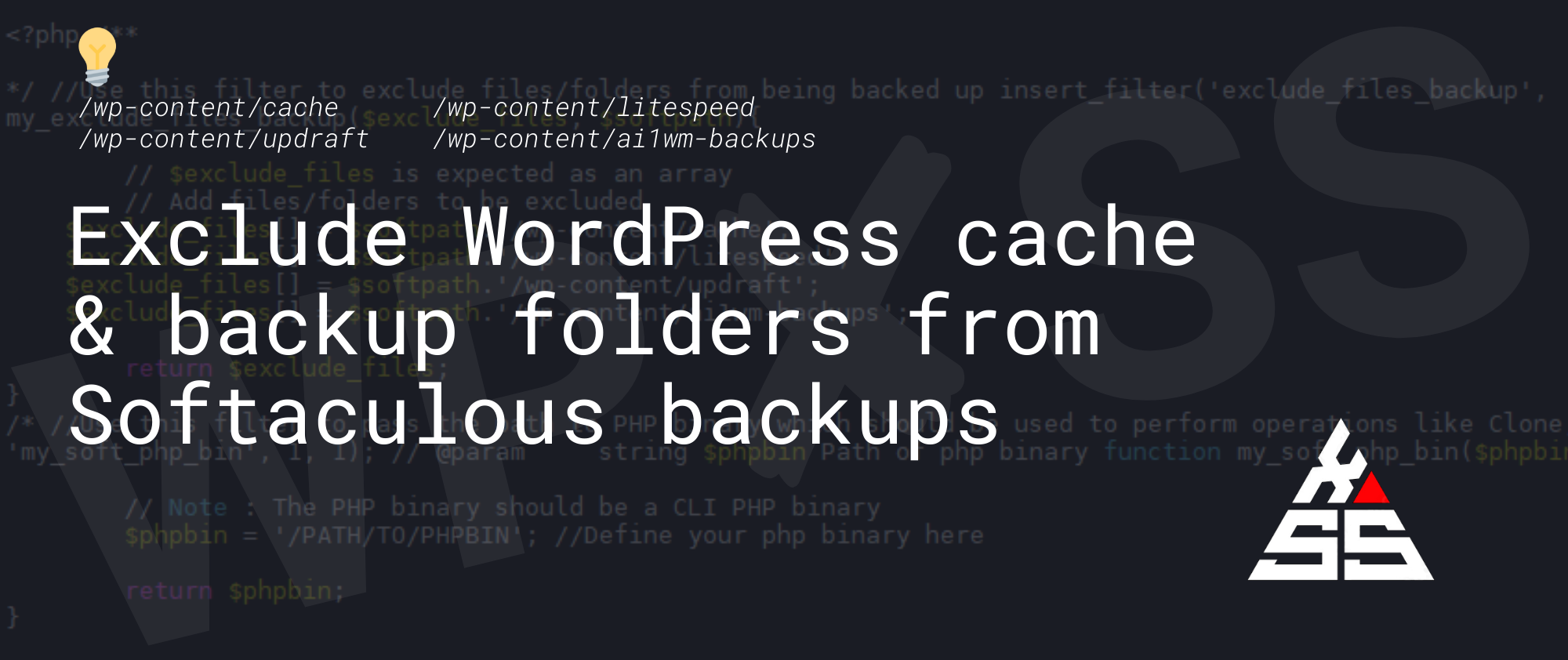 exclude wp - Exclude WordPress cache & backup folders  from Softaculous backup