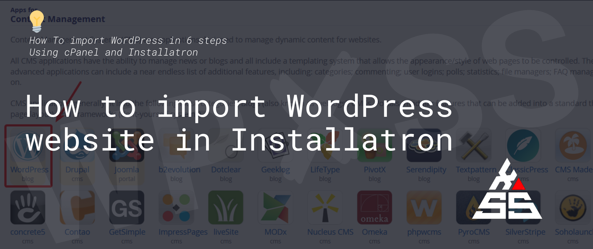 wp installatron import - How to import an existing WordPress website in Installatron