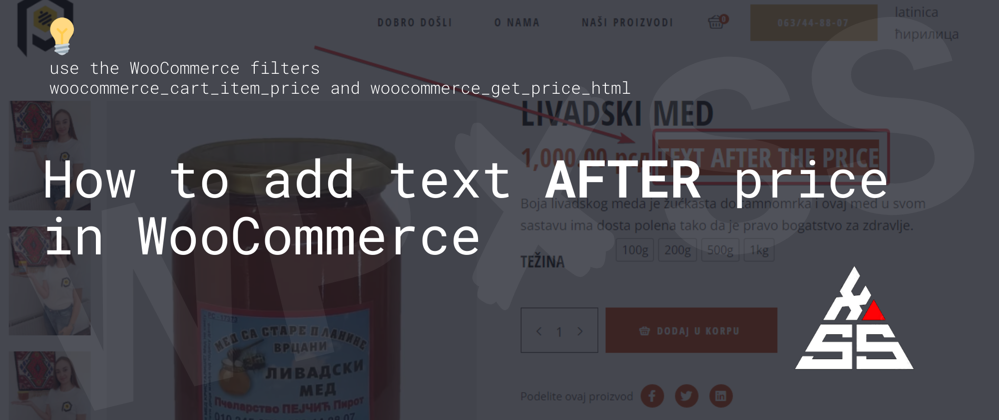 after - How to add text after price in WooCommerce