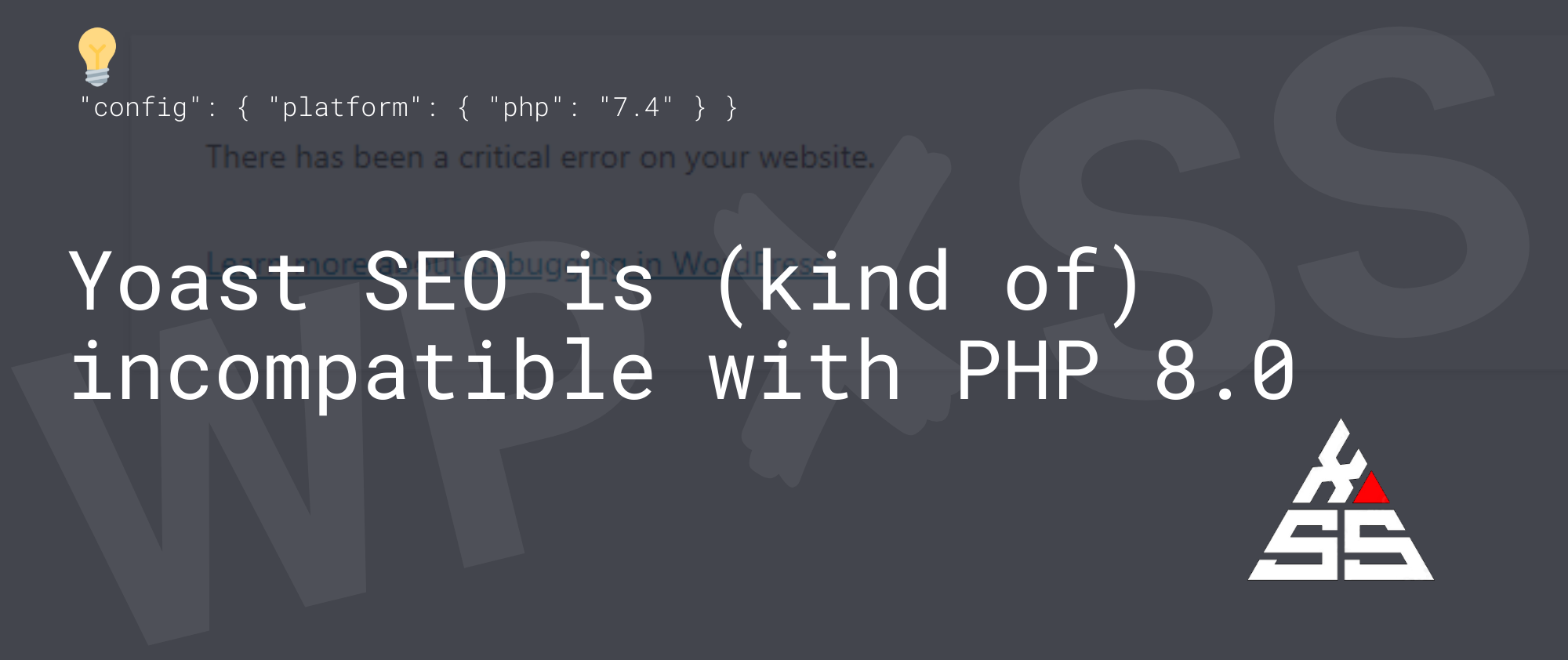 yoastseophp81 - Yoast SEO is (kind of) incompatible with PHP8