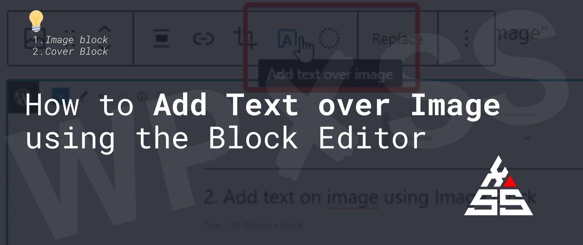 How to Add Text over Image in WordPress - How to Add Text over Image in WordPress
