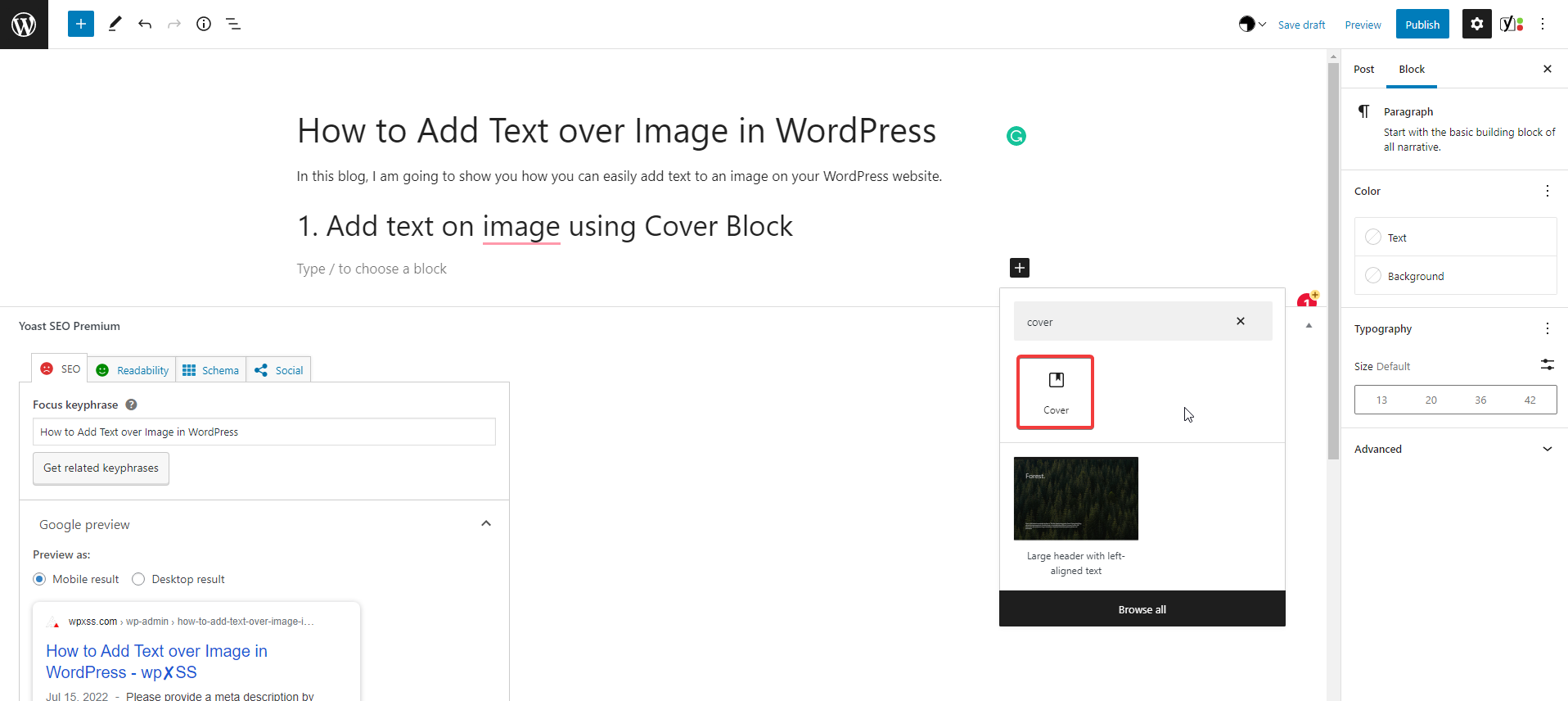 How to Add Text over Image in WordPress chrome ZNiuDC26ck - How to Add Text over Image in WordPress