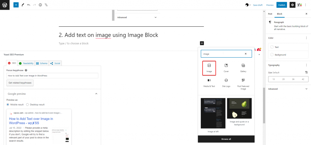 How to Add Text over Image in WordPress image 6 1024x478 - How to Add Text over Image in WordPress