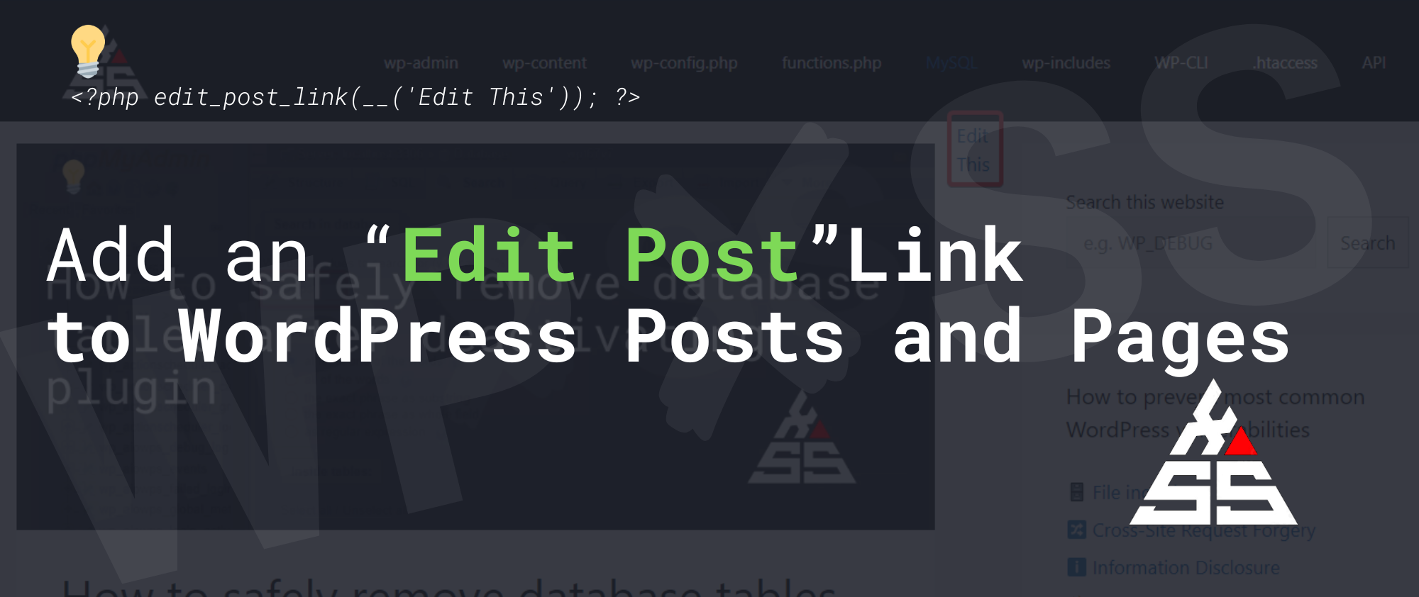Add an Edit Post Link to WordPress Posts and Pages - Add an ✏️ “Edit Post” Link to WordPress Posts