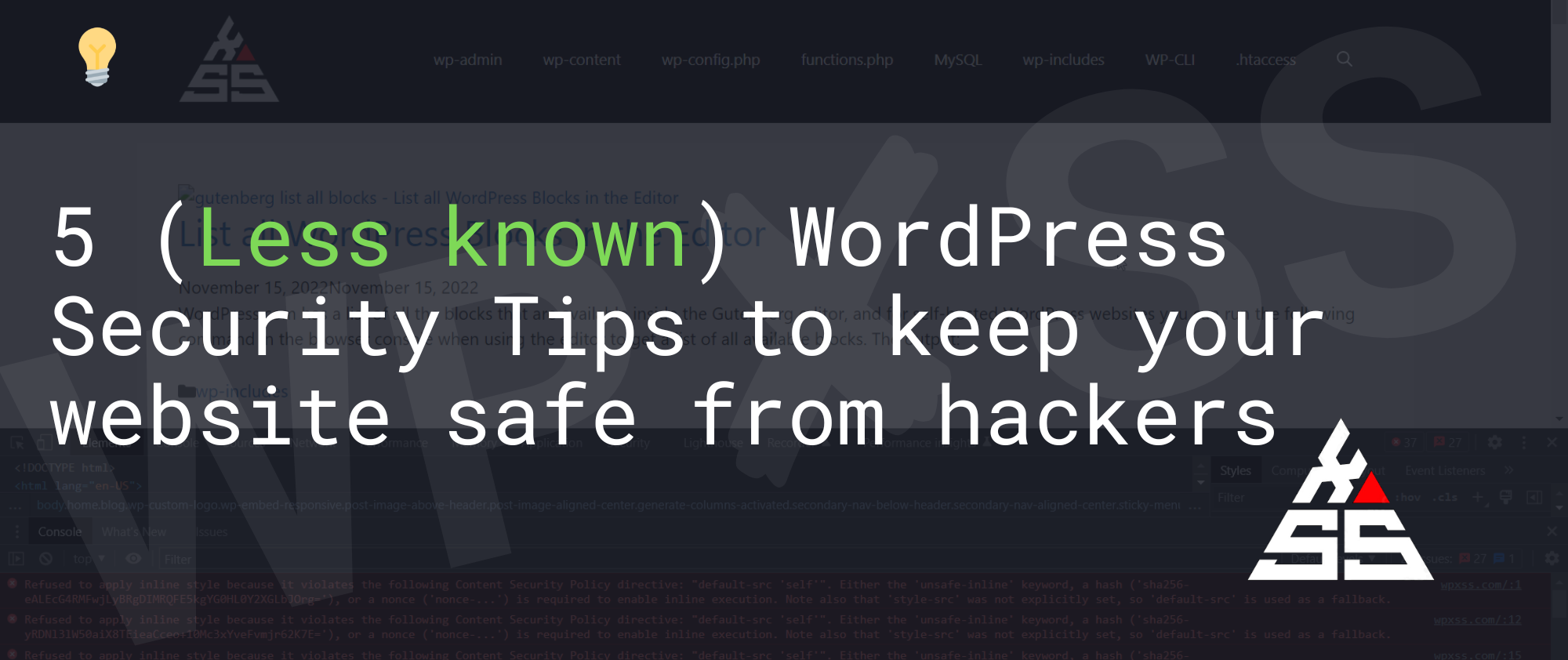 5 Less known WordPress Security Tips to keep your website safe from hackers - 5 (Less known) WordPress Security Tips to keep your website safe from hackers ð