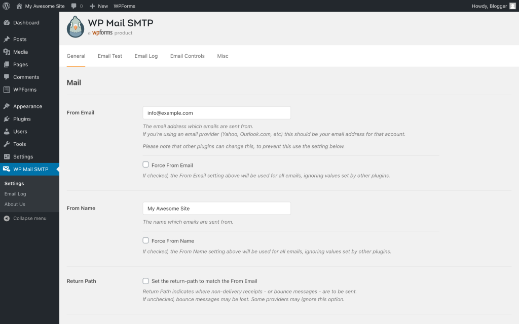 Set Email account to send WordPress emails from (SMTP) 📧 WP Mail SMTP by WPForms 1024x640 - Set Email account to send WordPress emails from (SMTP) 📧