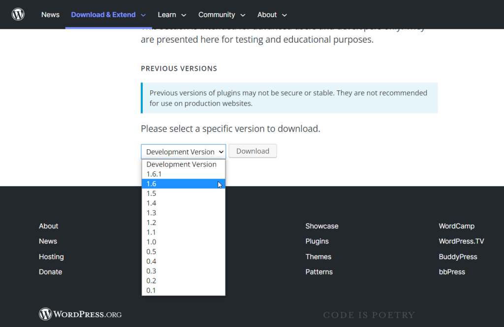 Download older Plugin Versions from WordPress.org image 14 1024x666 - Download older Plugin Versions from WordPress.org