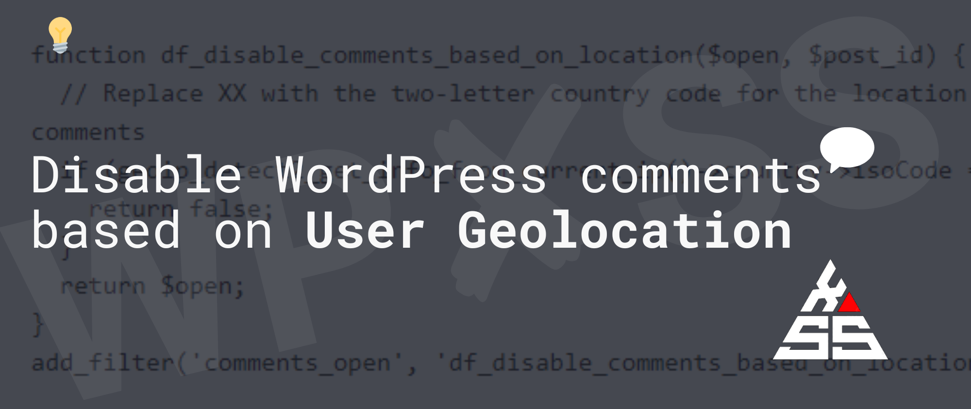 Disable WordPress comments based on User GeoLocation - Disable WordPress comments based on User GeoLocation