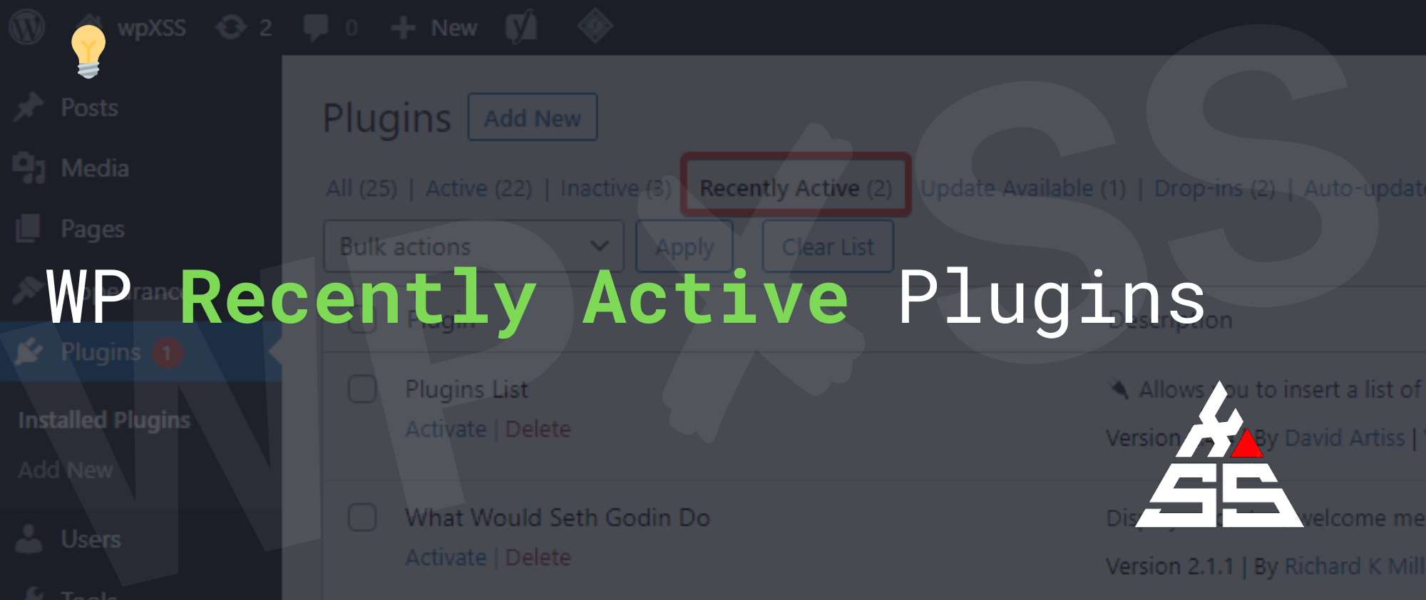 WordPress Recently Active Plugins - WordPress Recently Active Plugins