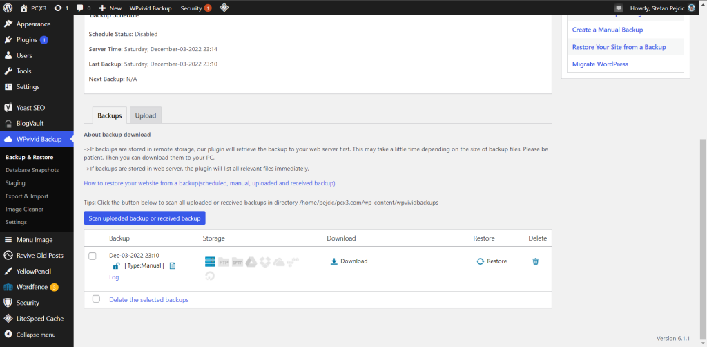 WordPress Backup Plugins Benchmark chrome M6S4pyj0ee 1024x502 - WordPress Backup Plugins Benchmark