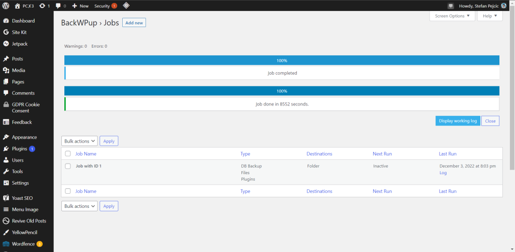 WordPress Backup Plugins Benchmark chrome k2WtZSsG2K 1024x502 - WordPress Backup Plugins Benchmark