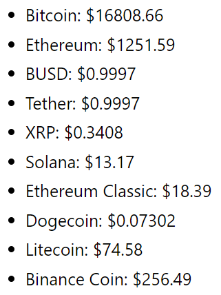 Display CryptoCurrency Prices on a WordPress Website without any plugins image 18 - Display CryptoCurrency Prices on a WordPress Website without any plugins