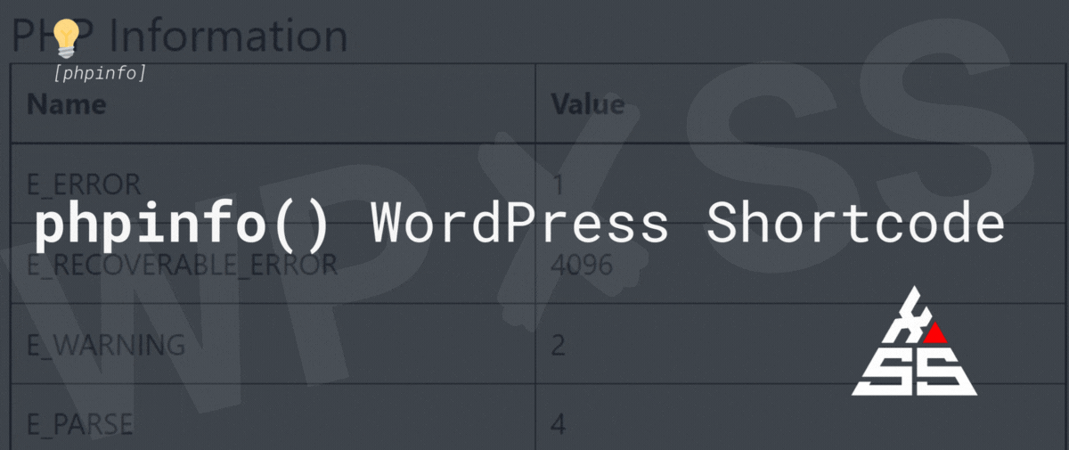 phpinfo WordPress Shortcode - phpinfo() WordPress Shortcode