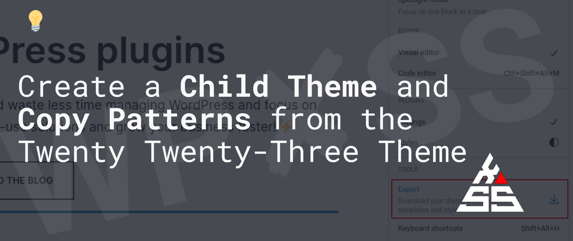 child theme  - Create a Twenty Twenty-Three Child Theme and Copy all Style from the Main Theme