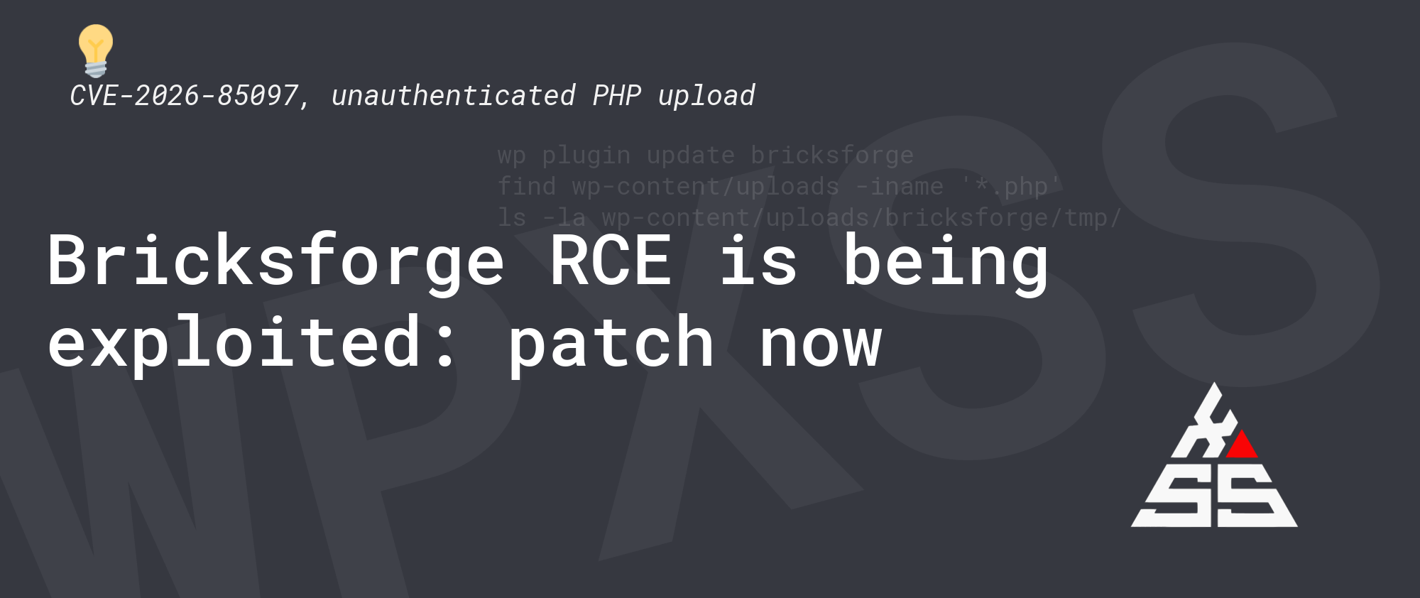 Bricksforge RCE is being exploited: patch now