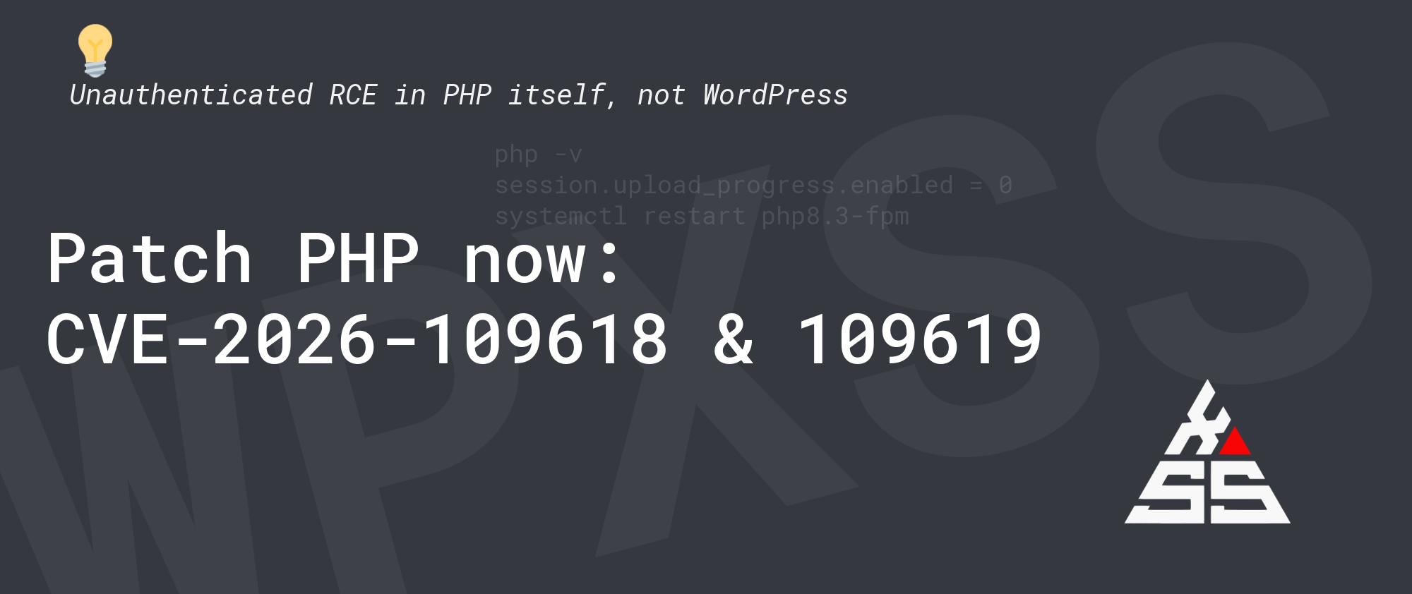 Patch PHP now: CVE-2026-109618 & 109619